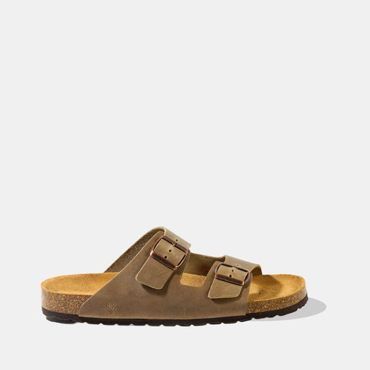 Sandalia Cuero Hombre Neuf - Taupe