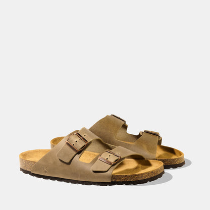 Sandalia Cuero Hombre Neuf - Taupe