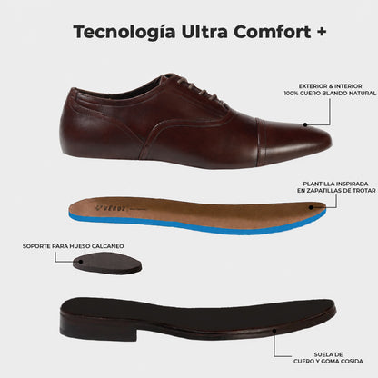 Zapato Cuero Hombre Vittorio - Vino