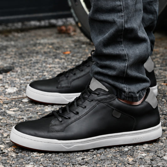 Zapatilla Cuero Hombre Vecchio - Negro