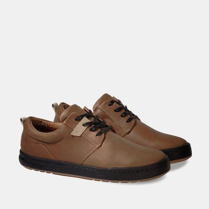 Zapatilla Cuero Hombre Russky - Tabaco