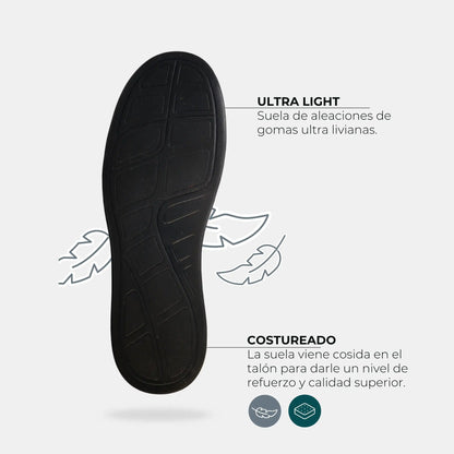 Zapatilla Cuero Hombre Trend Light - Negro