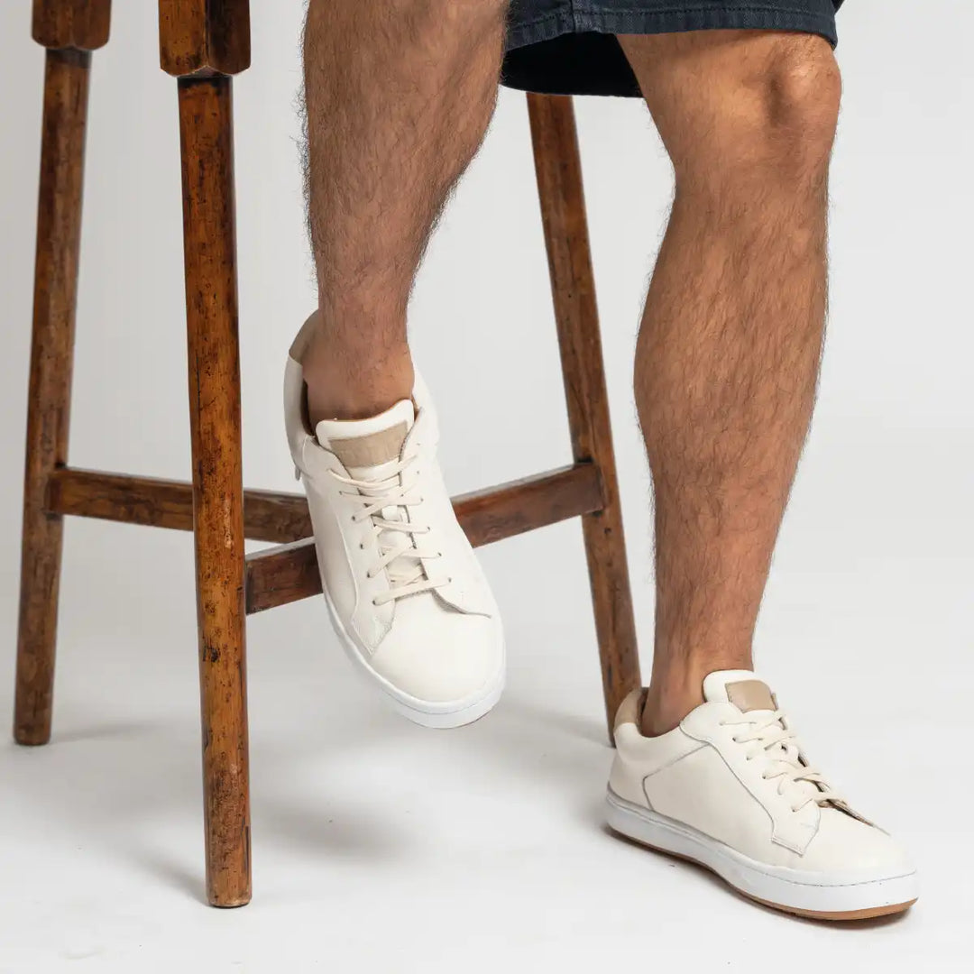 Zapatilla Cuero Hombre Vecchio - Blanco