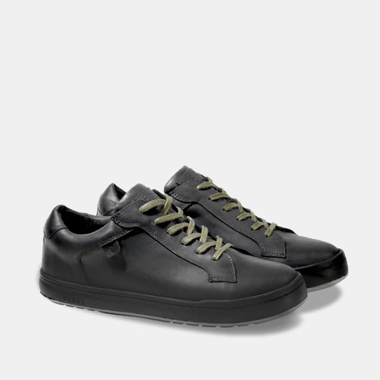Zapatilla Cuero Hombre Vecchio - Negro/Verde