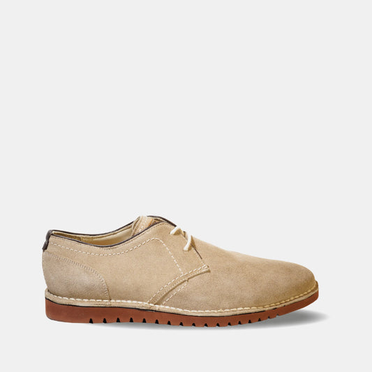 Zapato Cuero Hombre Harbour - Arena