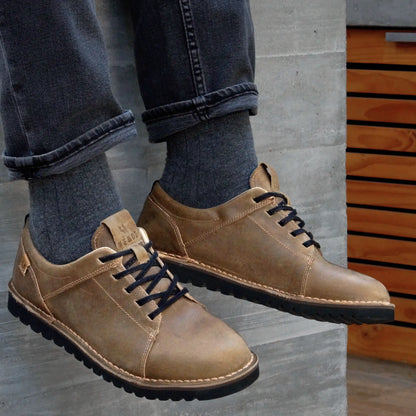 Zapato Cuero Hombre Milenio - Tabaco