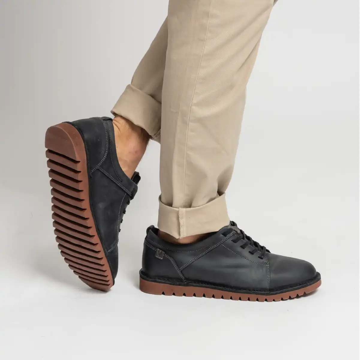 Zapato Cuero Hombre Milenio Light - Negro