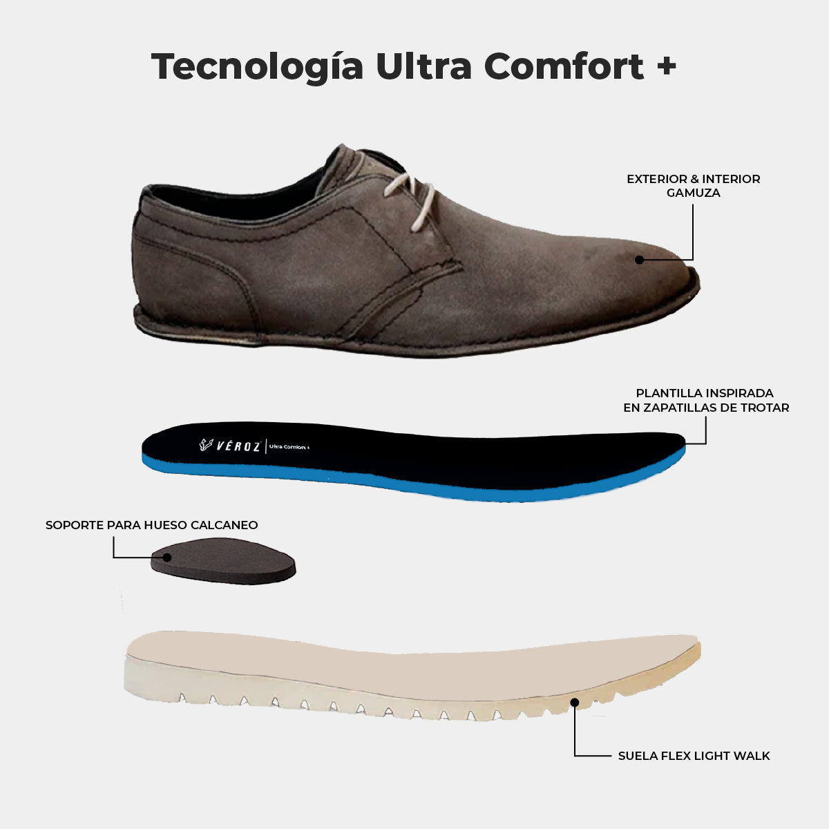 Zapato Cuero Gamuza Hombre Harbour Light - Marengo