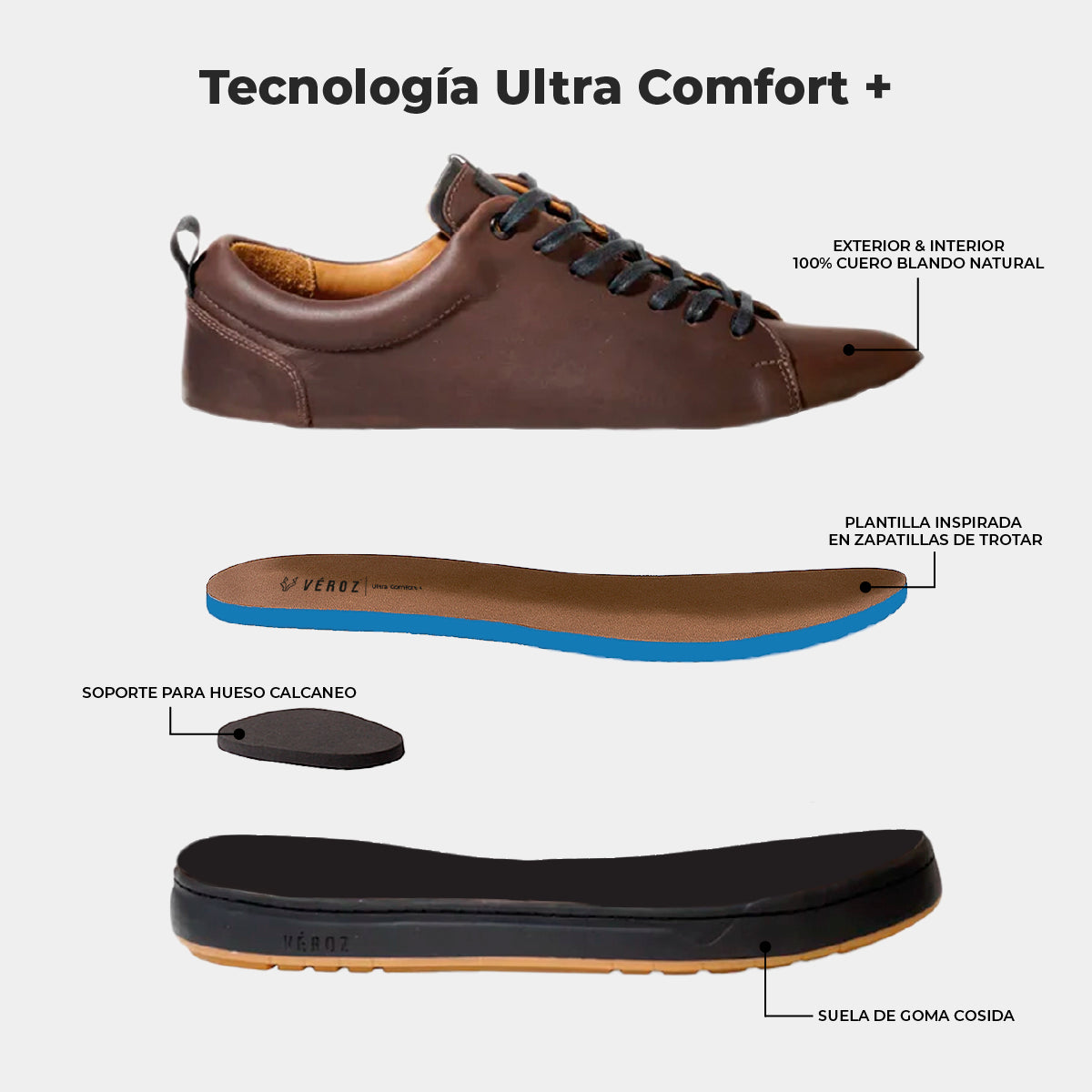 Zapatilla Cuero Hombre Rialto - Chocolate