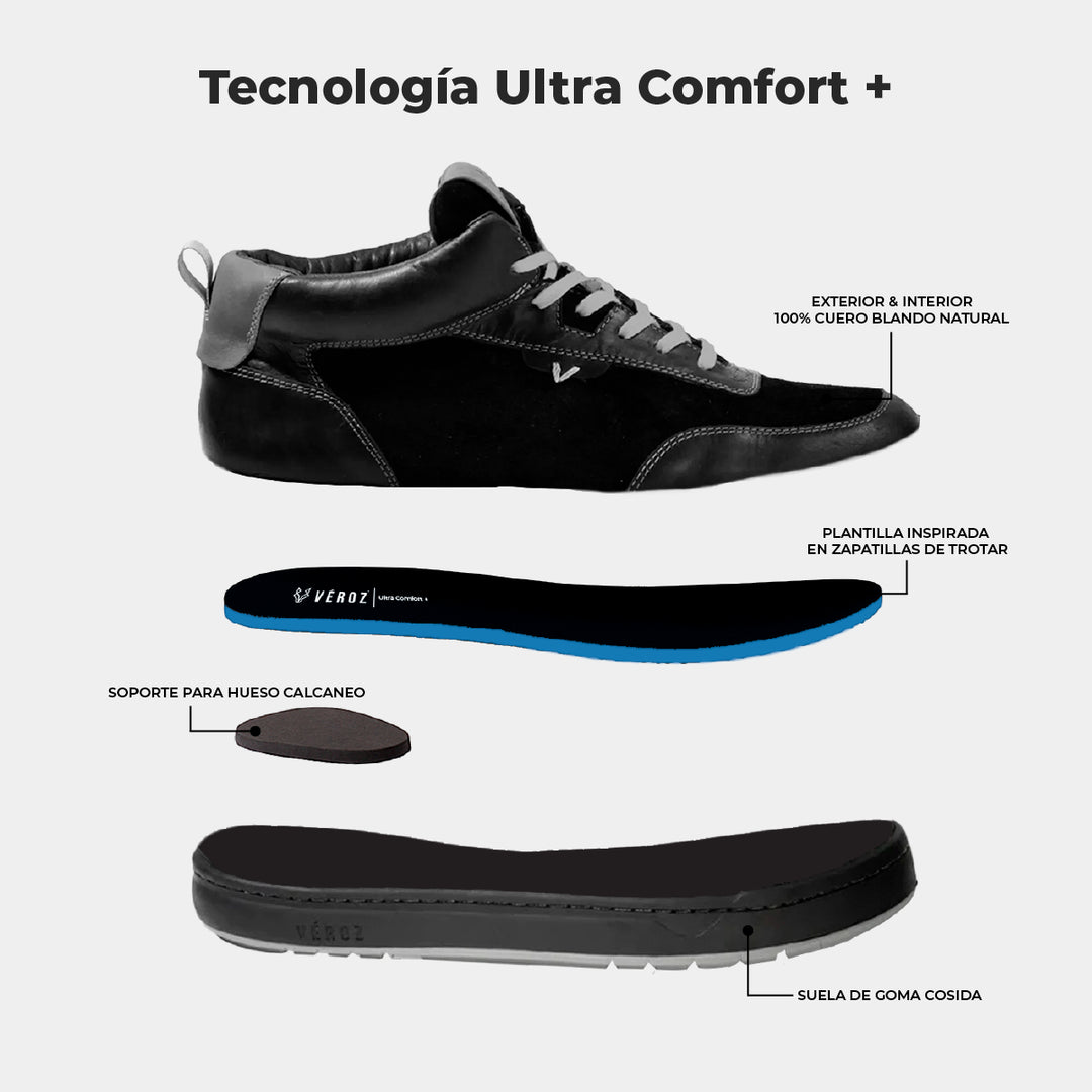 Zapatilla Cuero Hombre Trend Mid - Negro (Limited Edition)