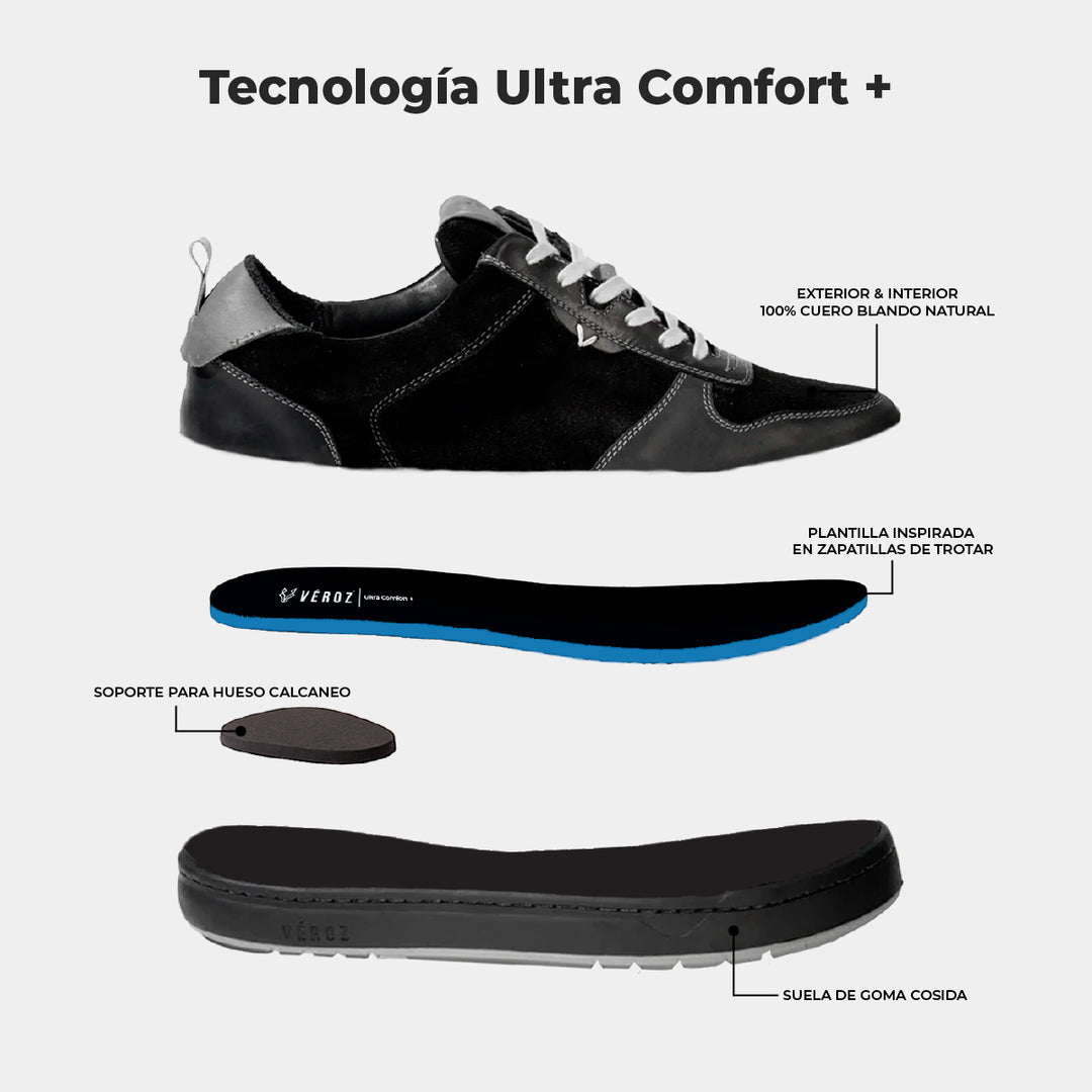Zapatilla Cuero Hombre Trend - Negro (Limited Edition)