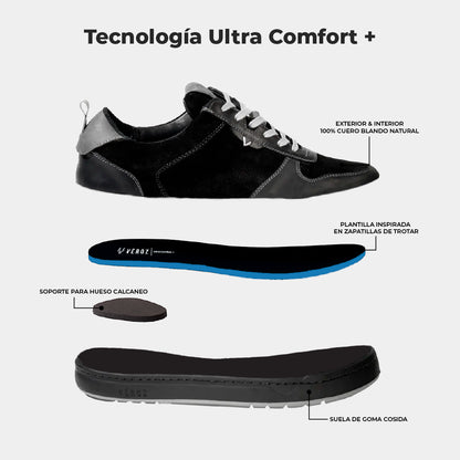 Zapatilla Cuero Hombre Trend - Negro (Limited Edition)