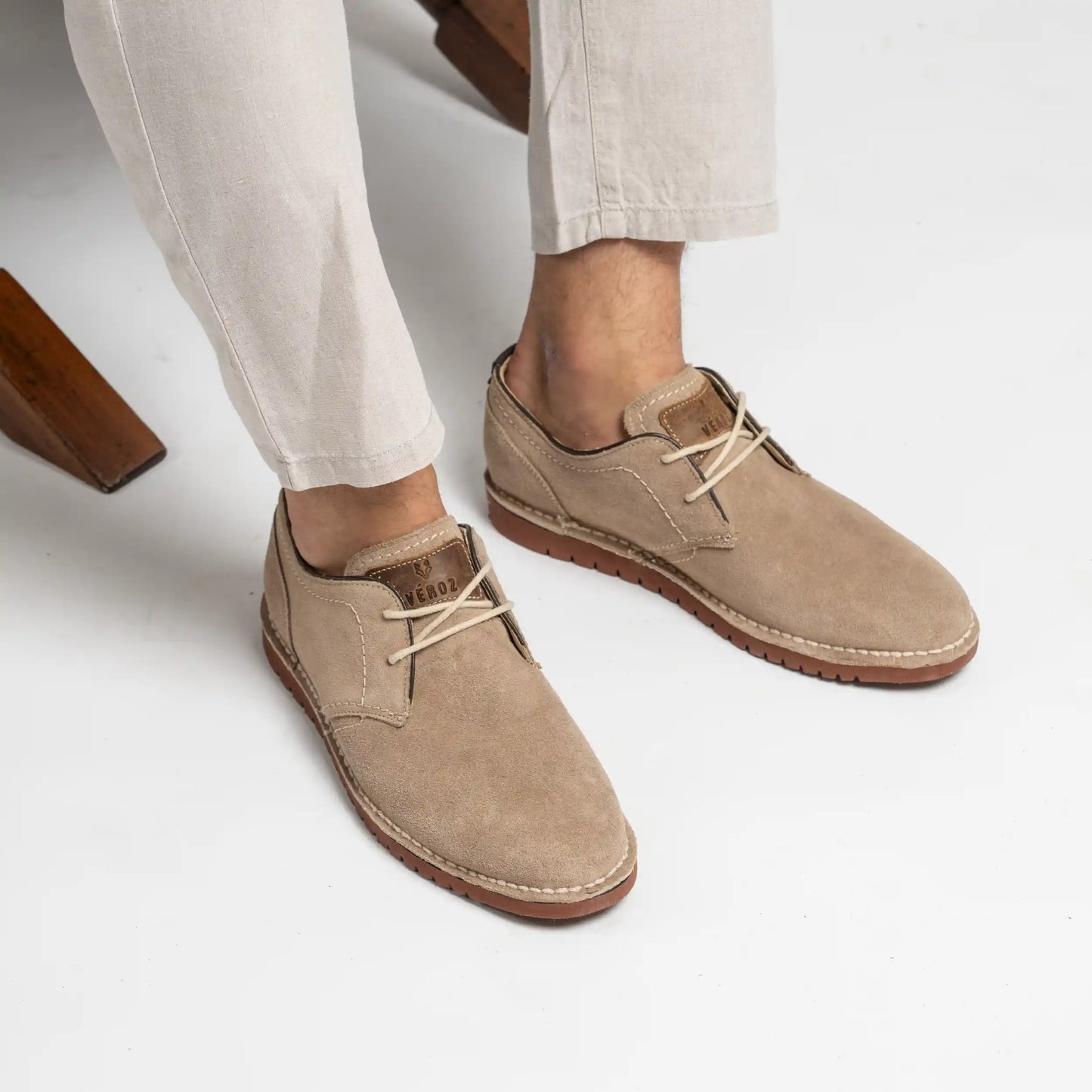 Zapato Cuero Gamuza Hombre Harbour Light - Arena