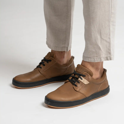 Zapatilla Cuero Hombre Russky - Tabaco